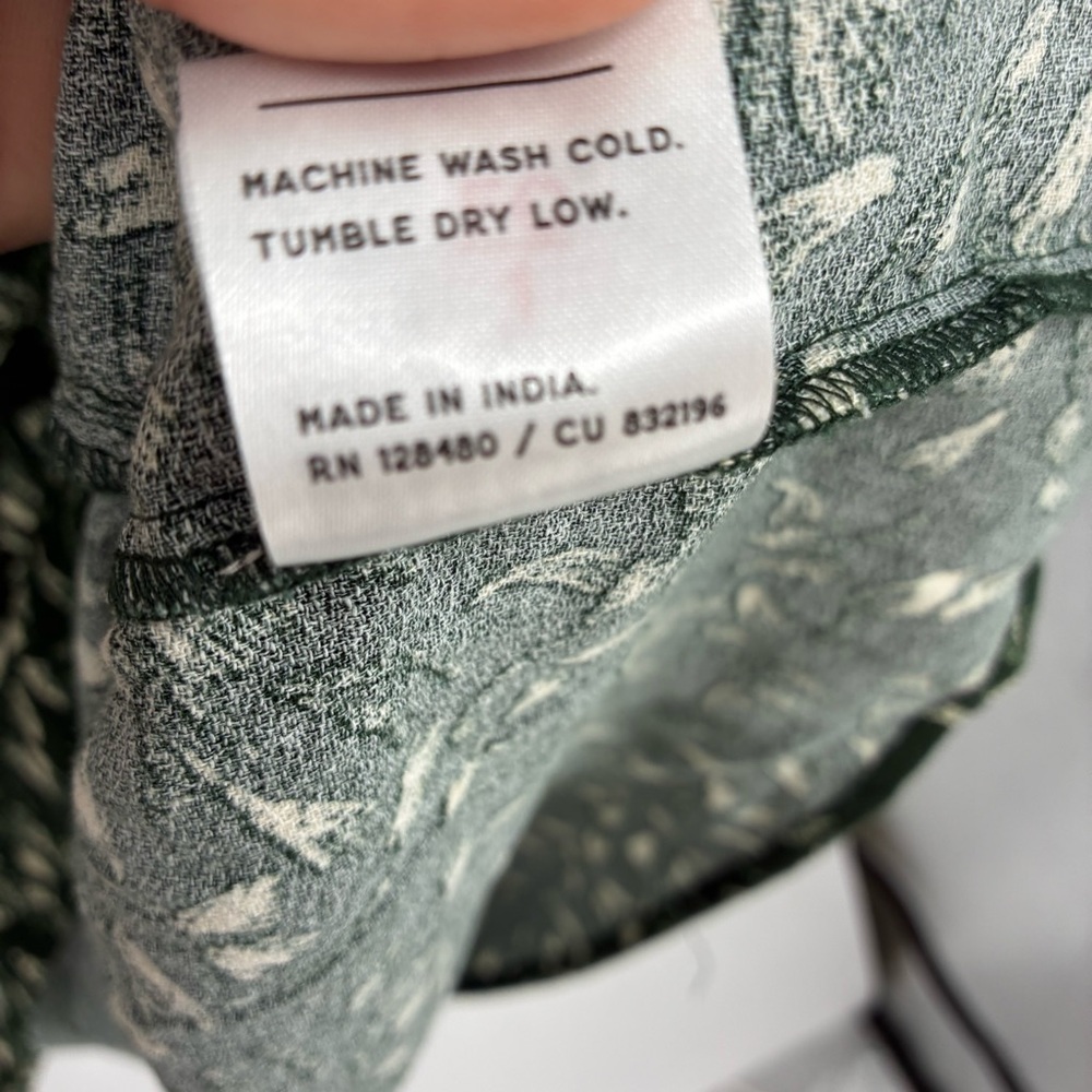 Pact Forest Green Leaf Print Long-Sleeve Mini Dress - Picture 8 of 9